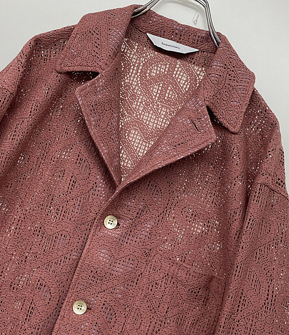 Sasquatchfabrix ジャケット LOVE & PEACE LACE LAPEL JACKET 24SS メンズ SIZE L サスクワァッチファブリックス
