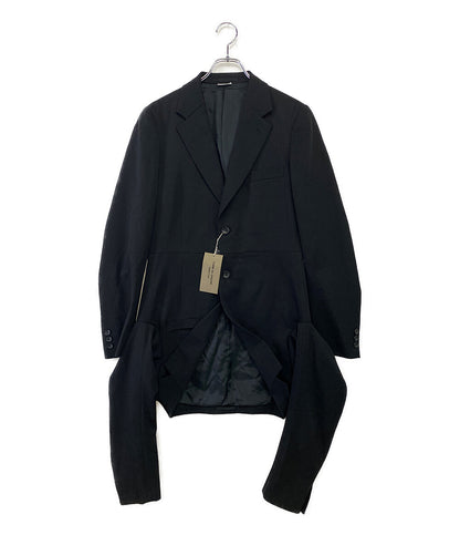 COMME des GARCONS HOMME PLUS テーラードジャケット ウールドッキング 24ss PM-J040 メンズ SIZE S コムデギャルソンオムプリュス