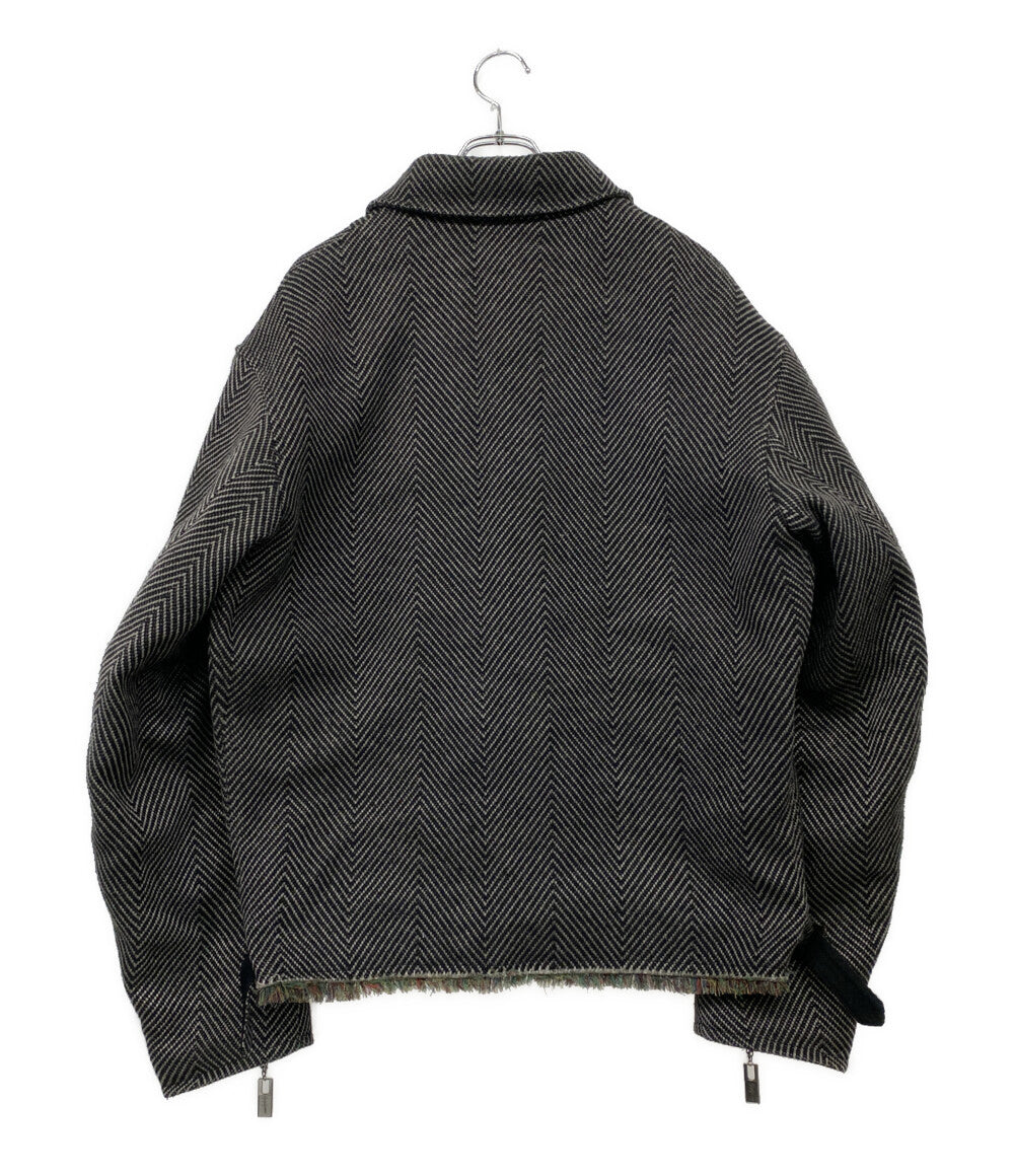 YOHJI YAMAMOTO POUR HOMME ブルゾン ヘリンボーン メンズ SIZE 3 ヨウジヤマモトプールオム