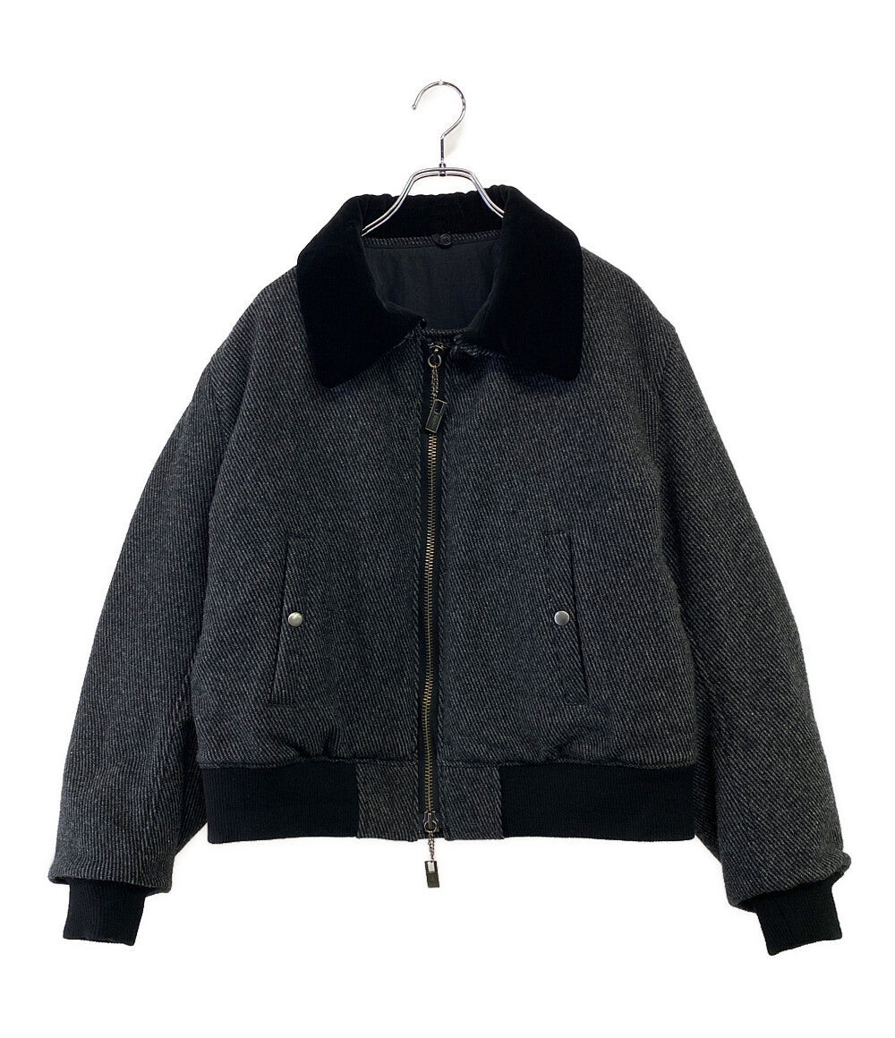 YOHJI YAMAMOTO POUR HOMME 中綿ブルゾン CARSE TWEED FLIGHT JACKET 24aw HO-Y11-109 メンズ SIZE 2 ヨウジヤマモトプールオム