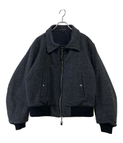 YOHJI YAMAMOTO POUR HOMME 中綿ブルゾン CARSE TWEED FLIGHT JACKET 24aw HO-Y11-109 メンズ SIZE 2 ヨウジヤマモトプールオム
