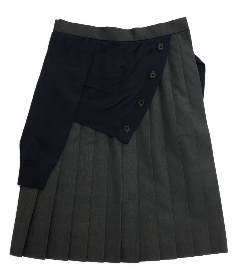 カラー 美品 レイヤードプリーツスカート 24AW 24WCL-S01118 レディース SIZE 2 kolor