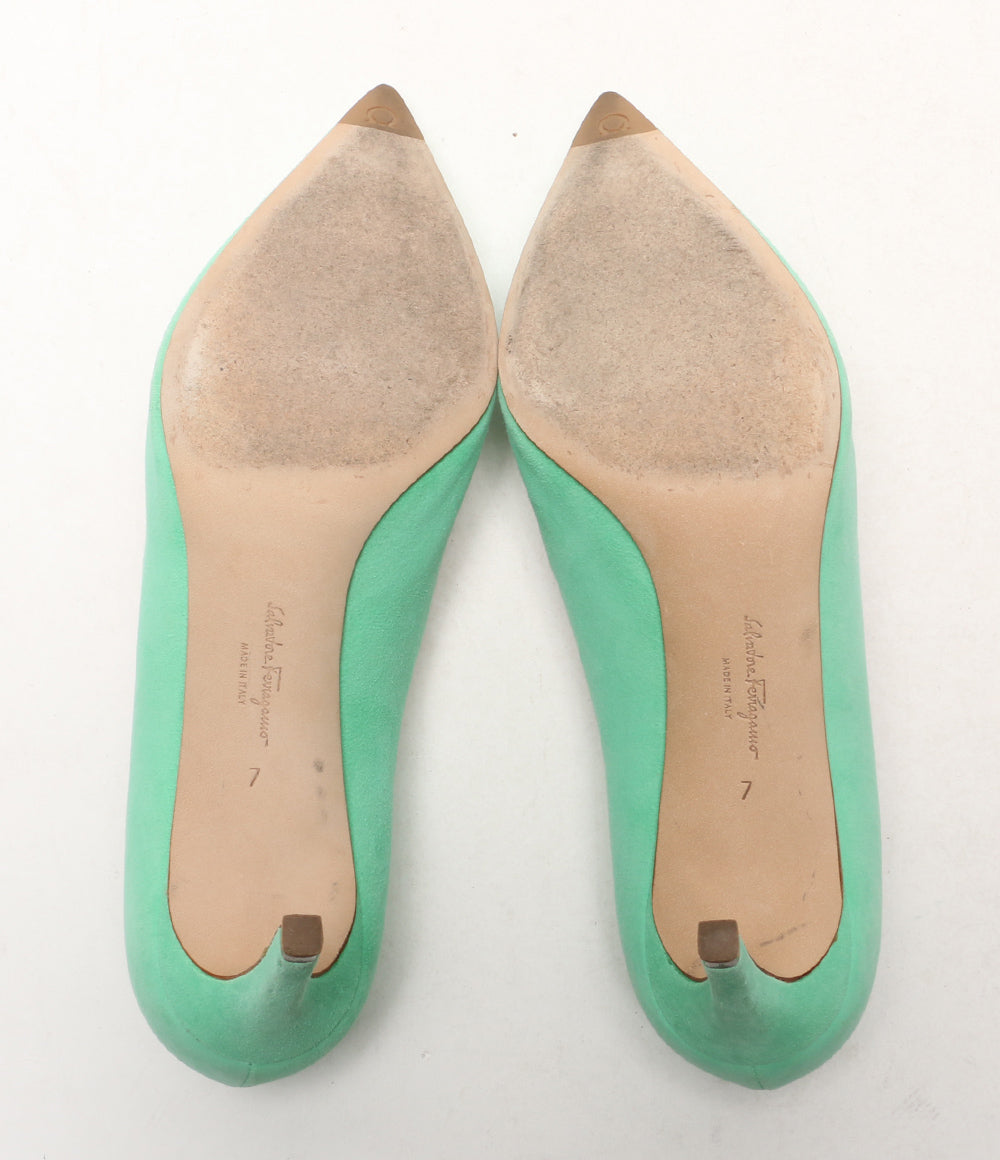 SALVATORE FERRAGAMO ILARY 70 ポインテッドトゥパンプス レディース SIZE 7 サルヴァトーレフェラガモ