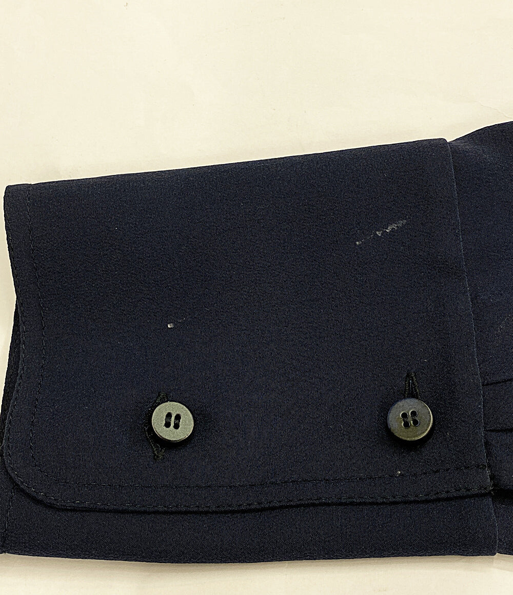 クロエ 長袖シャツ シルククレープシャツ ネイビー レディース SIZE 34 Chloe