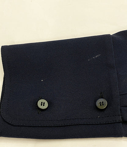 クロエ 長袖シャツ シルククレープシャツ ネイビー レディース SIZE 34 Chloe