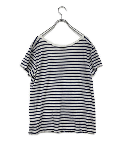 SAINT LAURENT 半袖Ｔシャツ 2015 ボーダーT ホワイト ネイビー レディース SIZE XS サンローラン