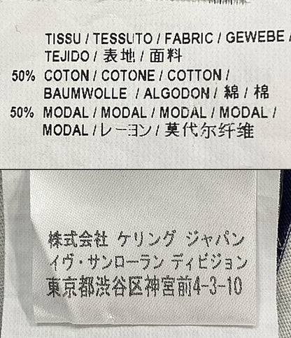 SAINT LAURENT 半袖Ｔシャツ 2015 ボーダーT ホワイト ネイビー レディース SIZE XS サンローラン