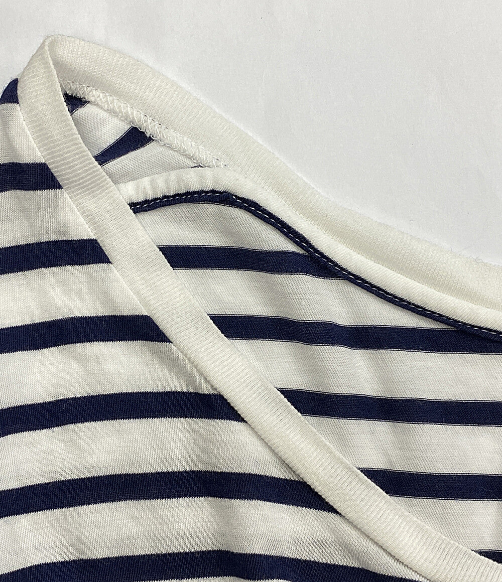 SAINT LAURENT 半袖Ｔシャツ 2015 ボーダーT ホワイト ネイビー レディース SIZE XS サンローラン