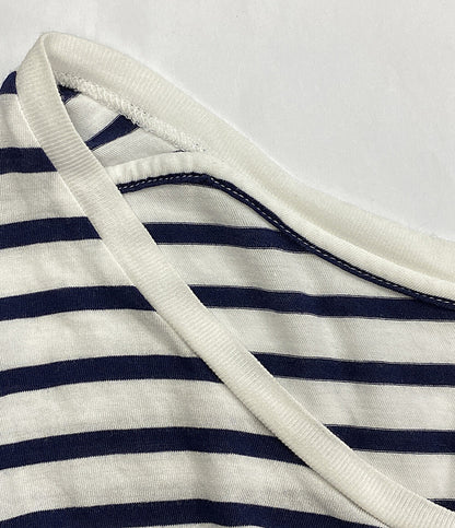 SAINT LAURENT 半袖Ｔシャツ 2015 ボーダーT ホワイト ネイビー レディース SIZE XS サンローラン