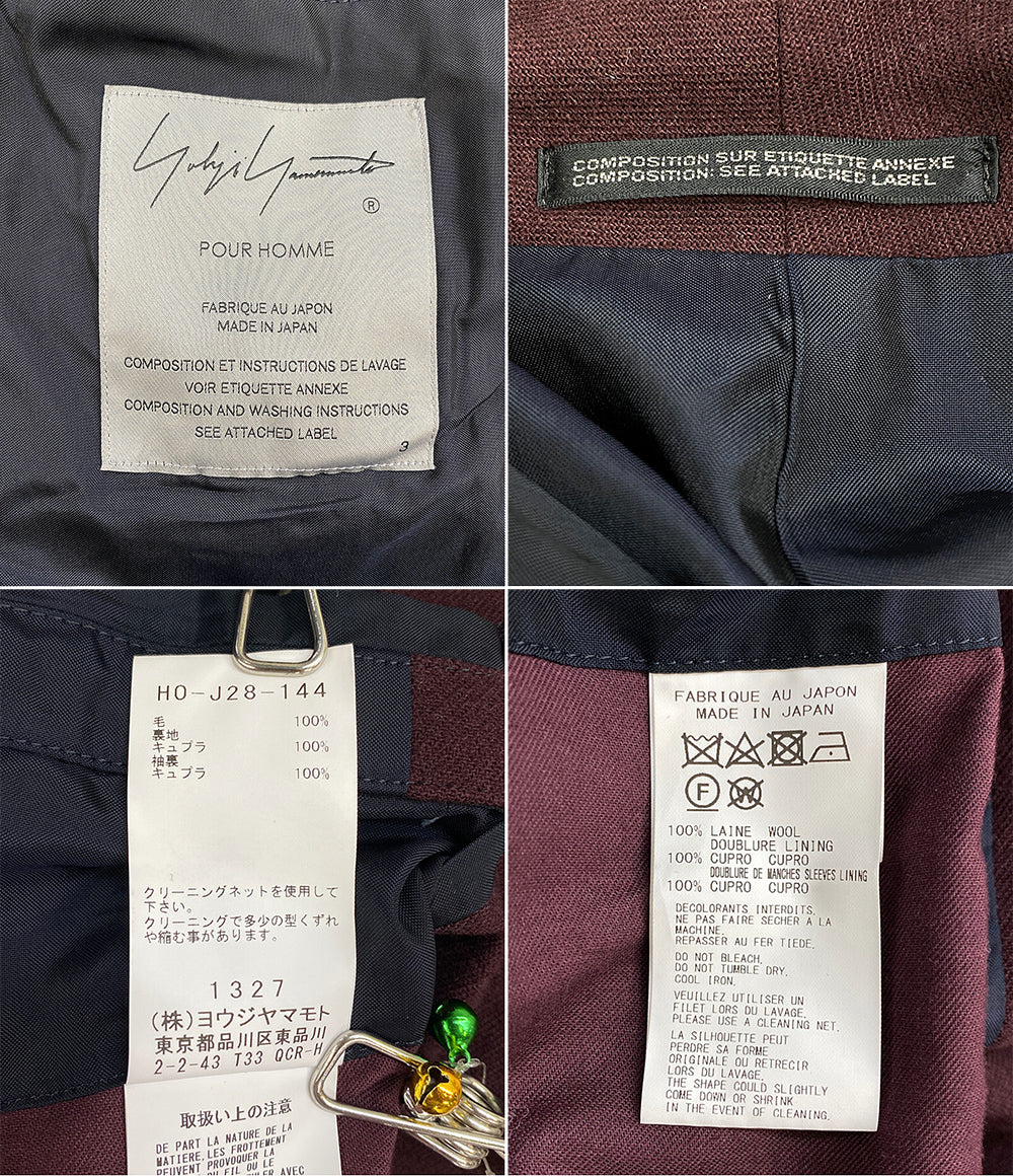 YOHJI YAMAMOTO POUR HOMME ロングコート フラノエンジコート H0-J28-144 メンズ SIZE 3 ヨウジヤマモトプールオム