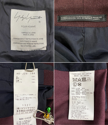 YOHJI YAMAMOTO POUR HOMME ロングコート フラノエンジコート H0-J28-144 メンズ SIZE 3 ヨウジヤマモトプールオム