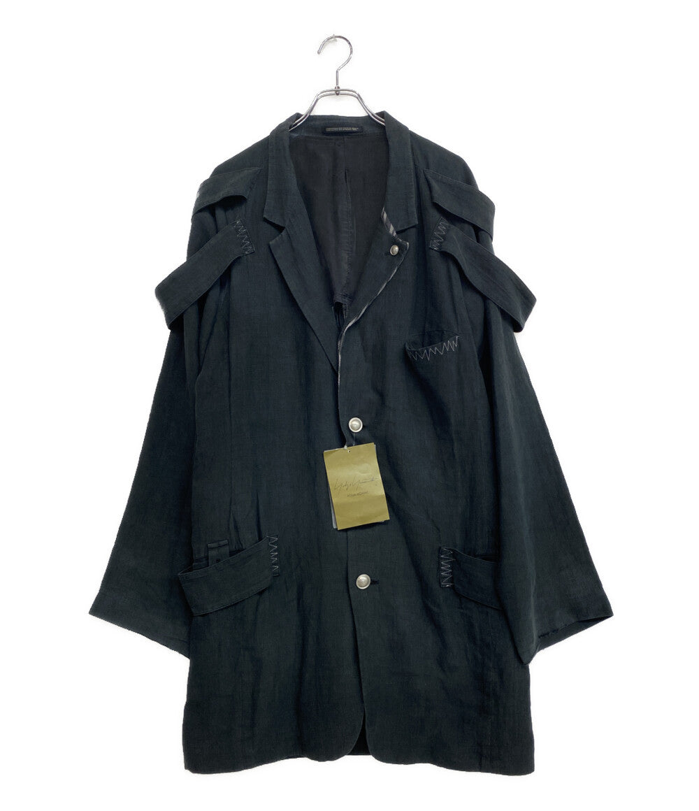 ヨウジヤマモトプールオム テーラードジャケット NAMORE・WA I-SHOULDER EPAULET ZIGZAG JKT 24SS メンズ SIZE 3 YOHJI YAMAMOTO POUR HOMME