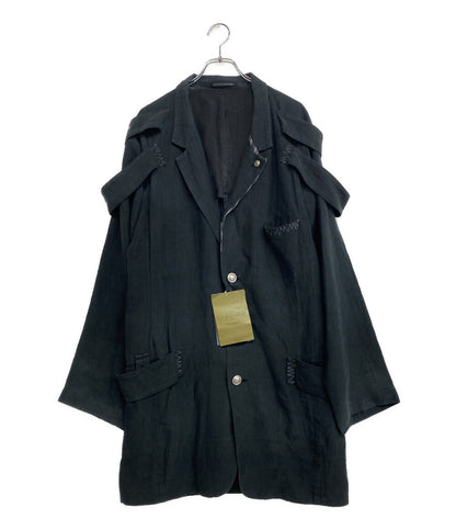 ヨウジヤマモトプールオム テーラードジャケット NAMORE・WA I-SHOULDER EPAULET ZIGZAG JKT 24SS メンズ SIZE 3 YOHJI YAMAMOTO POUR HOMME