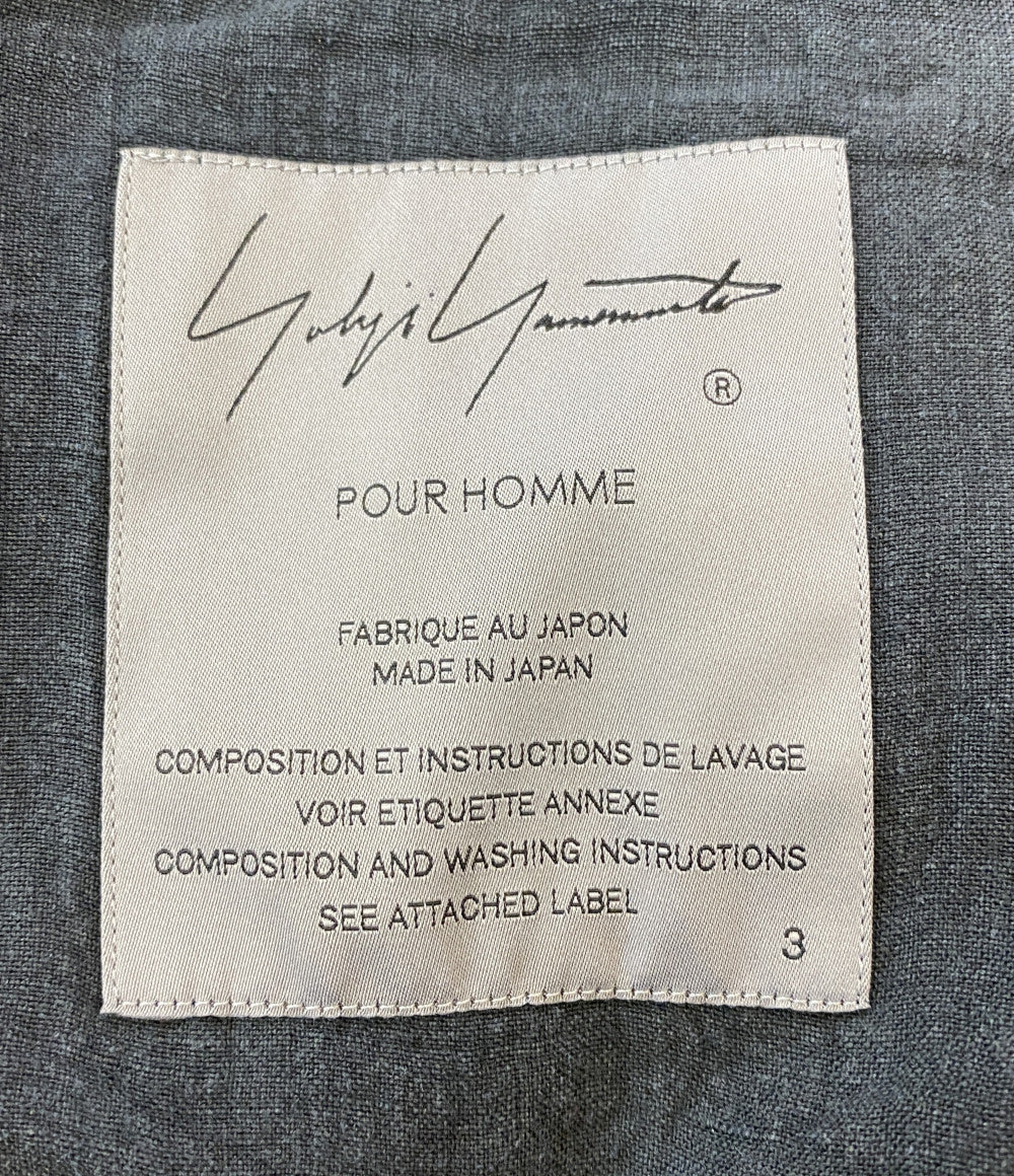 ヨウジヤマモトプールオム テーラードジャケット NAMORE・WA I-SHOULDER EPAULET ZIGZAG JKT 24SS メンズ SIZE 3 YOHJI YAMAMOTO POUR HOMME