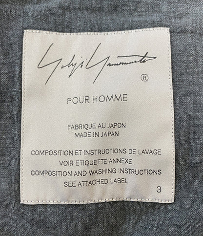 ヨウジヤマモトプールオム テーラードジャケット NAMORE・WA I-SHOULDER EPAULET ZIGZAG JKT 24SS メンズ SIZE 3 YOHJI YAMAMOTO POUR HOMME