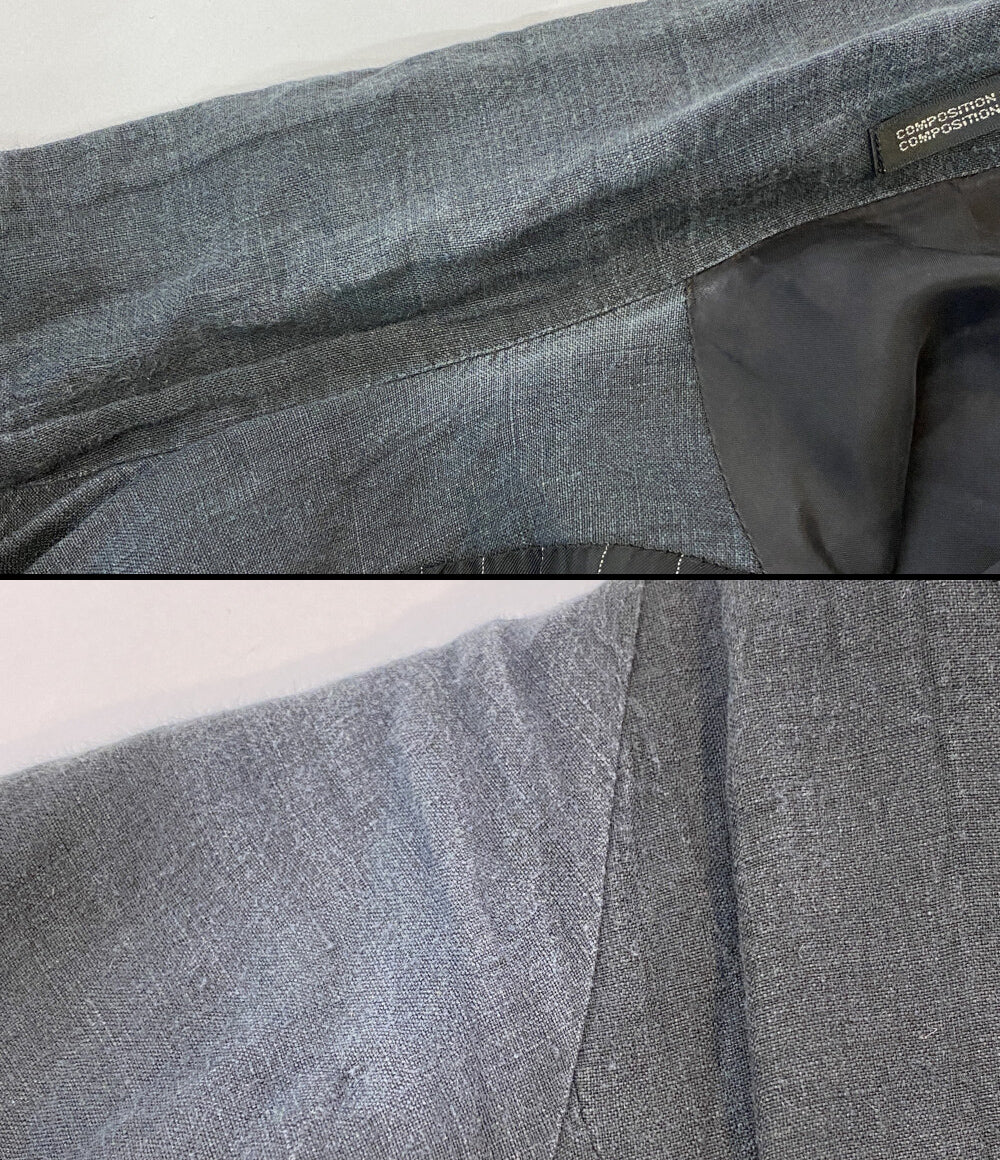 ヨウジヤマモトプールオム テーラードジャケット NAMORE・WA I-SHOULDER EPAULET ZIGZAG JKT 24SS メンズ SIZE 3 YOHJI YAMAMOTO POUR HOMME