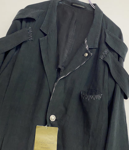 ヨウジヤマモトプールオム テーラードジャケット NAMORE・WA I-SHOULDER EPAULET ZIGZAG JKT 24SS メンズ SIZE 3 YOHJI YAMAMOTO POUR HOMME