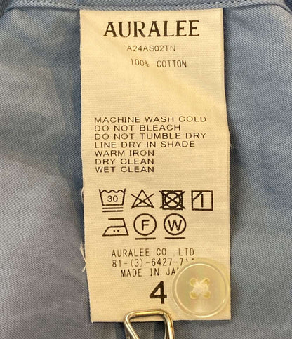 オーラリー  長袖シャツ WASHED FINX TWILL BIG SHIRT 24AW     メンズ SIZE 4  AURALEE