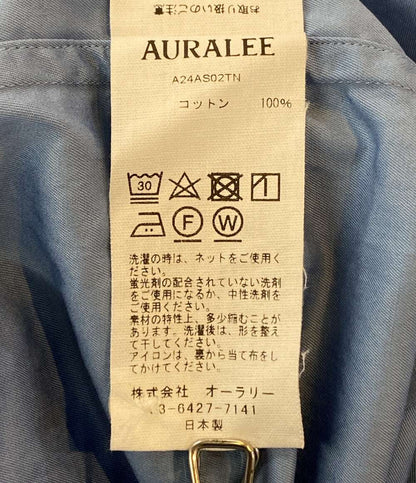 オーラリー  長袖シャツ WASHED FINX TWILL BIG SHIRT 24AW     メンズ SIZE 4  AURALEE