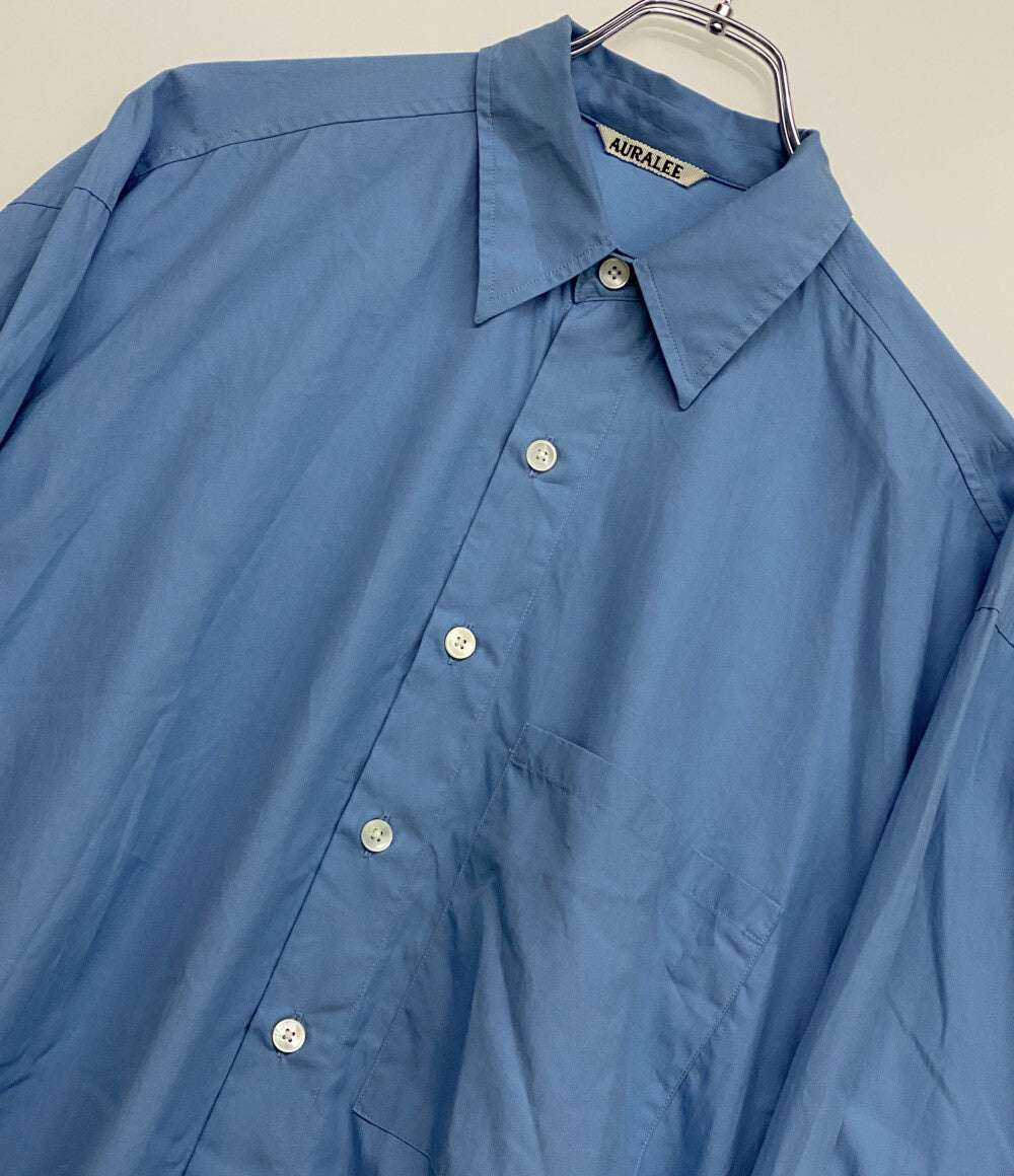 オーラリー  長袖シャツ WASHED FINX TWILL BIG SHIRT 24AW     メンズ SIZE 4  AURALEE