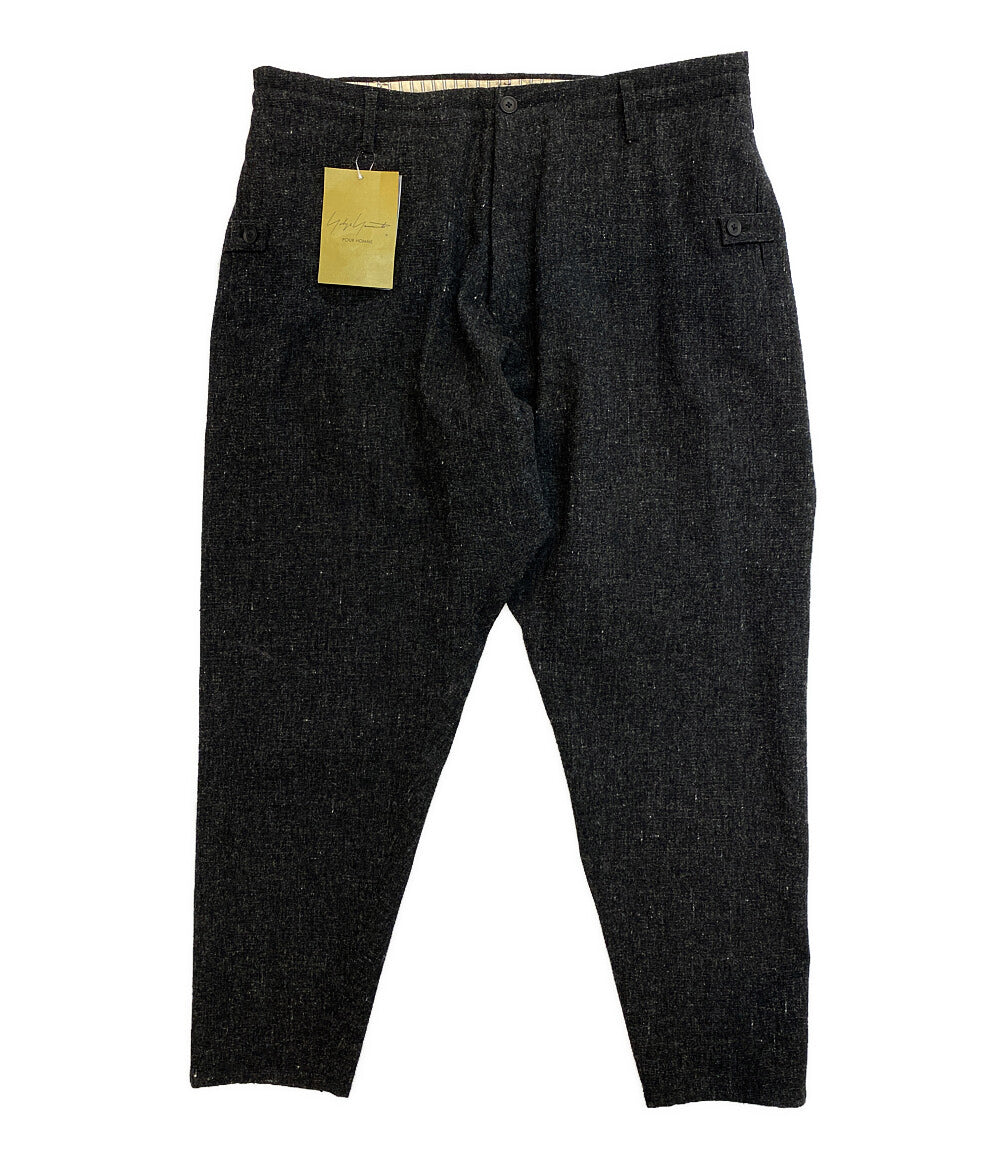 美品 YOHJI YAMAMOTO POUR HOMME パンツ WOOL SPINNING SLIM SAROUEL PANTS 24AW HO-P23-105 メンズ SIZE 3 ヨウジヤマモトプールオム