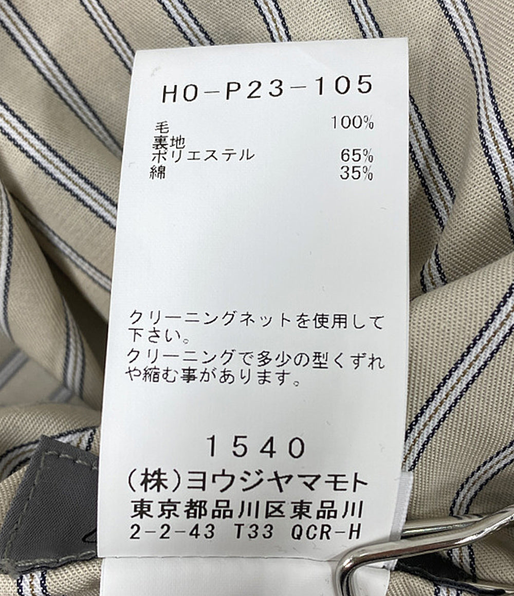 美品 YOHJI YAMAMOTO POUR HOMME パンツ WOOL SPINNING SLIM SAROUEL PANTS 24AW HO-P23-105 メンズ SIZE 3 ヨウジヤマモトプールオム