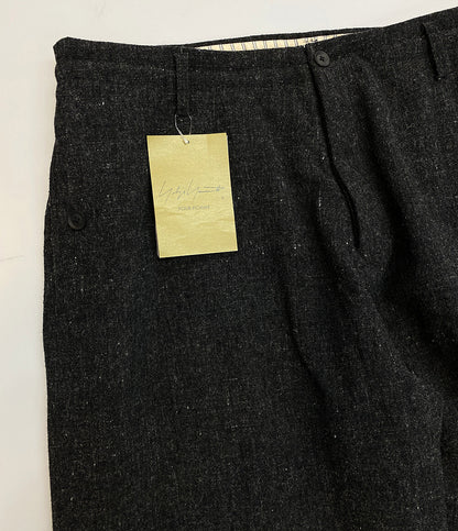 美品 YOHJI YAMAMOTO POUR HOMME パンツ WOOL SPINNING SLIM SAROUEL PANTS 24AW HO-P23-105 メンズ SIZE 3 ヨウジヤマモトプールオム