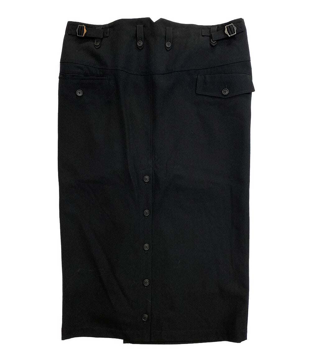 ヨウジヤマモトプールオム  パンツ WOOL GABARDINE YORK SWITCHING SKIRT 24AW    HO-S13-534 レディース SIZE 3  YOHJI YAMAMOTO POUR HOMME