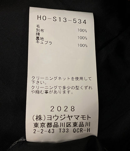 ヨウジヤマモトプールオム  パンツ WOOL GABARDINE YORK SWITCHING SKIRT 24AW    HO-S13-534 レディース SIZE 3  YOHJI YAMAMOTO POUR HOMME