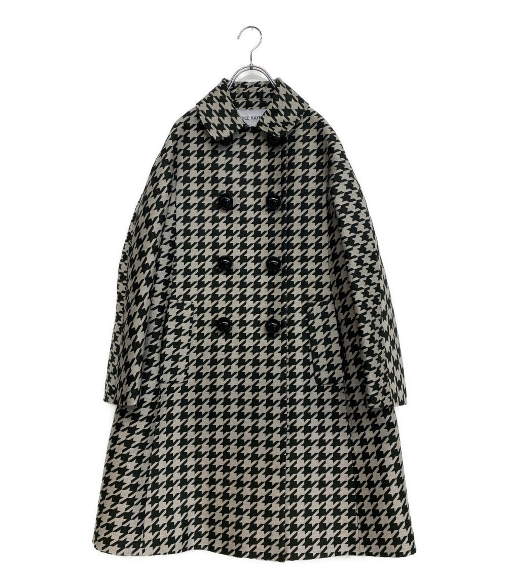 DICE KAYEK ディーチェ・カヤック ウールシルクチェックコート レディース SIZE 36