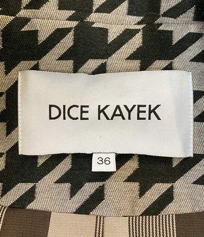 DICE KAYEK ディーチェ・カヤック ウールシルクチェックコート レディース SIZE 36