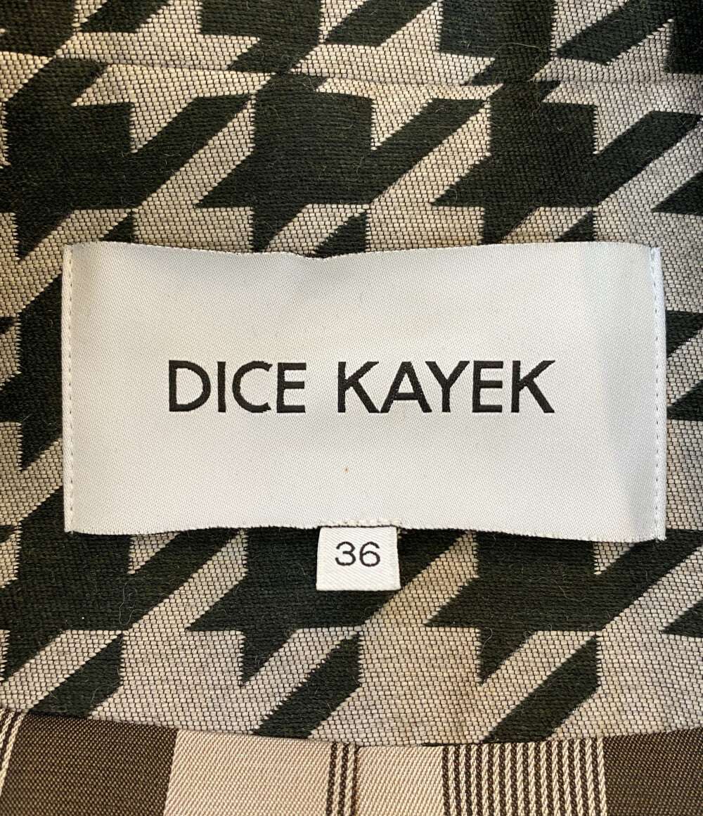 DICE KAYEK ディーチェ・カヤック ウールシルクチェックコート レディース SIZE 36