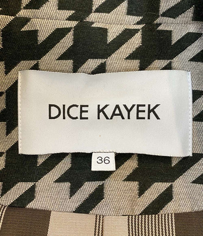 DICE KAYEK ディーチェ・カヤック ウールシルクチェックコート レディース SIZE 36