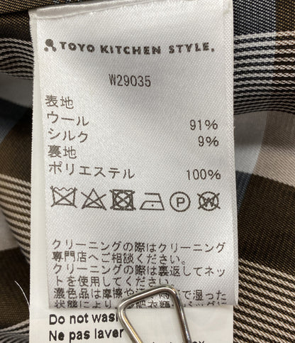 DICE KAYEK ディーチェ・カヤック ウールシルクチェックコート レディース SIZE 36