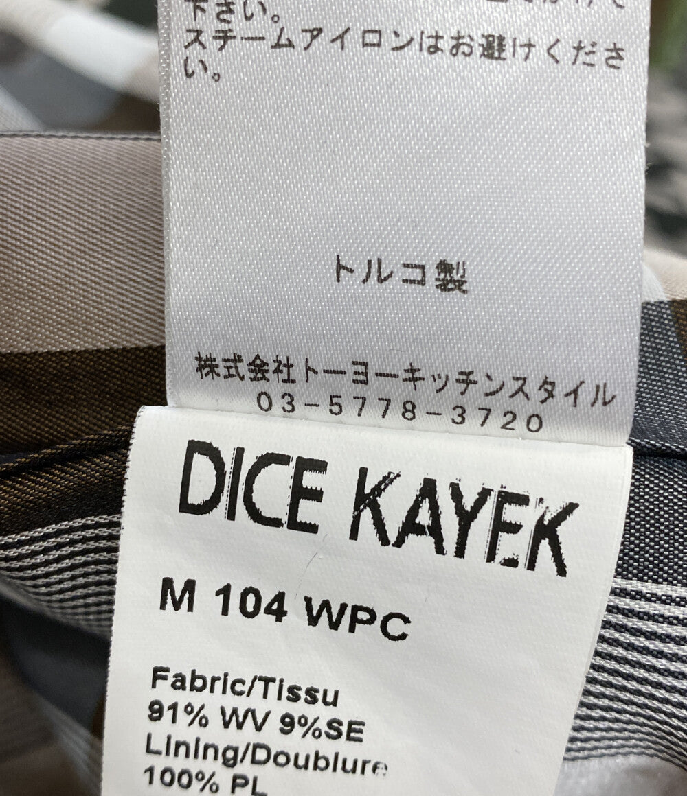 DICE KAYEK ディーチェ・カヤック ウールシルクチェックコート レディース SIZE 36