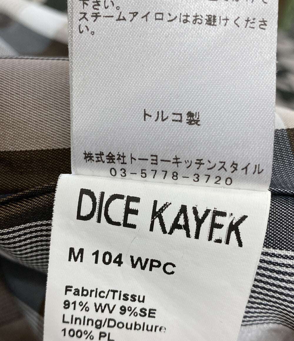 DICE KAYEK ディーチェ・カヤック ウールシルクチェックコート レディース SIZE 36
