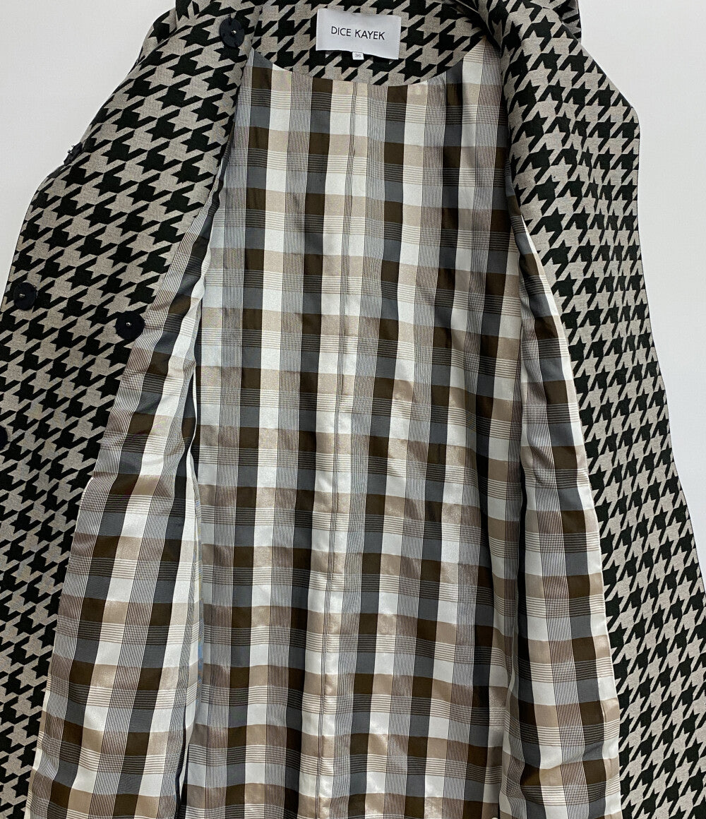DICE KAYEK ディーチェ・カヤック ウールシルクチェックコート レディース SIZE 36