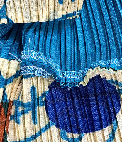 PLEATS PLEASE 襟裾柄プリーツジャケット 12ss レディース SIZE 3 プリーツプリーズ