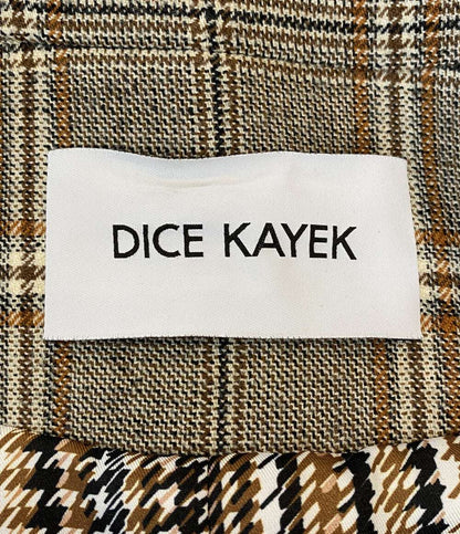 DICE KAYEK ディーチェ・カヤック 袖レザーチェックジャケット W-35024 レディース SIZE 34