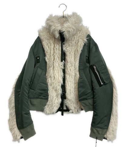 sacai ブルゾン Faux Fur x Nylon Blouson 24AW 24-07604 レディース SIZE 4 サカイ