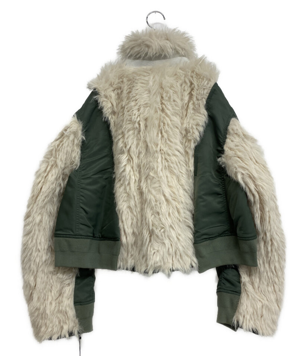 sacai ブルゾン Faux Fur x Nylon Blouson 24AW 24-07604 レディース SIZE 4 サカイ
