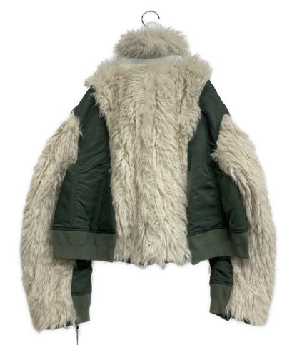 sacai ブルゾン Faux Fur x Nylon Blouson 24AW 24-07604 レディース SIZE 4 サカイ