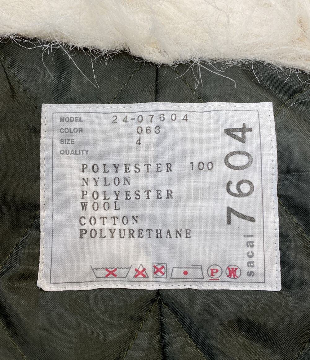 sacai ブルゾン Faux Fur x Nylon Blouson 24AW 24-07604 レディース SIZE 4 サカイ