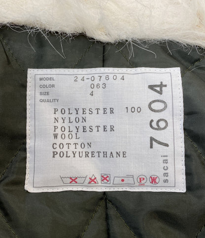 sacai ブルゾン Faux Fur x Nylon Blouson 24AW 24-07604 レディース SIZE 4 サカイ