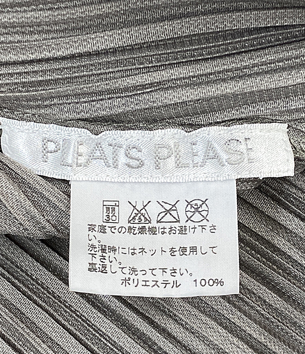 プリーツプリーズ 美品 ロールアップデザインプリーツ半袖ワンピ 11AW    PP13-JT167 レディース SIZE 3  PLEATS PLEASE