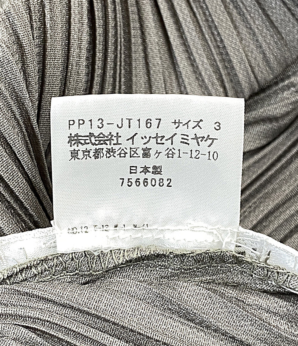 プリーツプリーズ 美品 ロールアップデザインプリーツ半袖ワンピ 11AW    PP13-JT167 レディース SIZE 3  PLEATS PLEASE