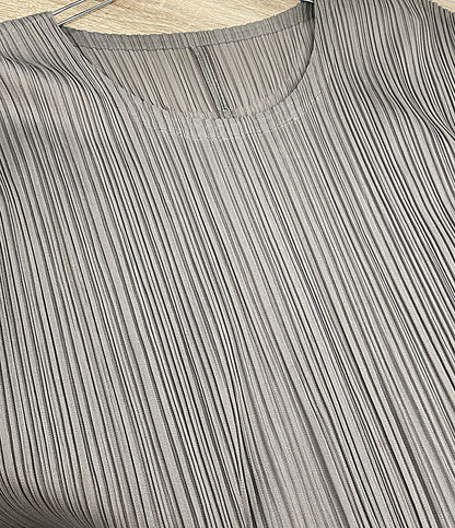 プリーツプリーズ 美品 ロールアップデザインプリーツ半袖ワンピ 11AW    PP13-JT167 レディース SIZE 3  PLEATS PLEASE