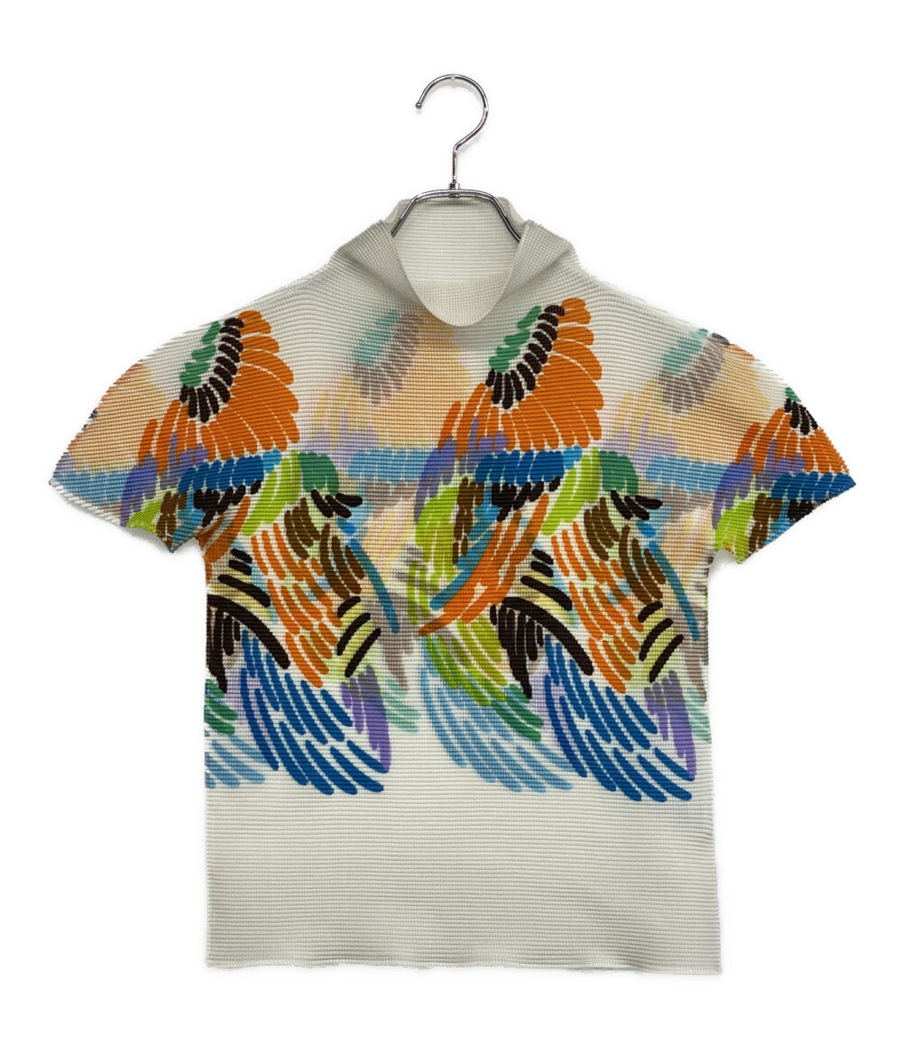 ミー イッセイミヤケ 美品 バードプリントハイネックカットソー 23SS    MY31FK945 レディース SIZE -  ISSEY MIYAKE me