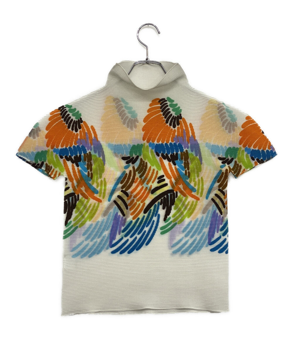 ミー イッセイミヤケ 美品 バードプリントハイネックカットソー 23SS    MY31FK945 レディース SIZE -  ISSEY MIYAKE me