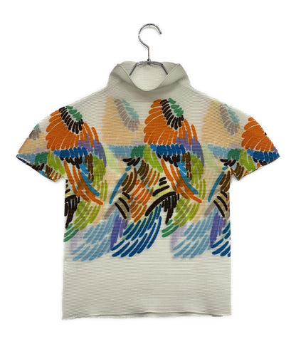 ミー イッセイミヤケ 美品 バードプリントハイネックカットソー 23SS    MY31FK945 レディース SIZE -  ISSEY MIYAKE me